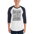 White/Navy / XS Bengali Unisex Fine Jersey Raglan Tee - I speak Sarcasm - Grunge