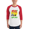 White/Red / XS Bengali Unisex Fine Jersey Raglan Tee   - Bosonto Ese Gache