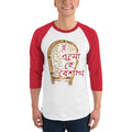 White/Red / XS Bengali Unisex Fine Jersey Raglan Tee -Eso He Baishakh