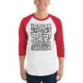 White/Red / XS Bengali Unisex Fine Jersey Raglan Tee - I speak Sarcasm - Grunge