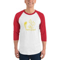 White/Red / XS Bengali Unisex Fine Jersey Raglan Tee - Naru Gopal