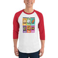 White/Red / XS Bengali Unisex Fine Jersey Raglan Tee -Phuchka and Friends