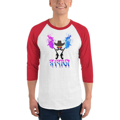 White/Red / XS Bengali Unisex Fine Jersey Raglan Tee - Rongbaj