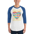 White/Royal / XS Bengali Unisex Fine Jersey Raglan Tee - Bangla Love