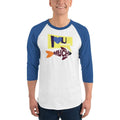 White/Royal / XS Bengali Unisex Fine Jersey Raglan Tee   - I love you so much