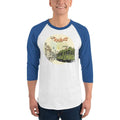 White/Royal / XS Bengali Unisex Fine Jersey Raglan Tee - My Kolkata Tram