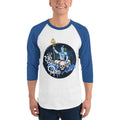 White/Royal / XS Bengali Unisex Fine Jersey Raglan Tee - Om Namah Shivay-01