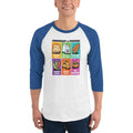 White/Royal / XS Bengali Unisex Fine Jersey Raglan Tee -Phuchka and Friends