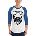 White/Royal / XS Bengali Unisex Fine Jersey Raglan Tee - Royal Bengal Tiger