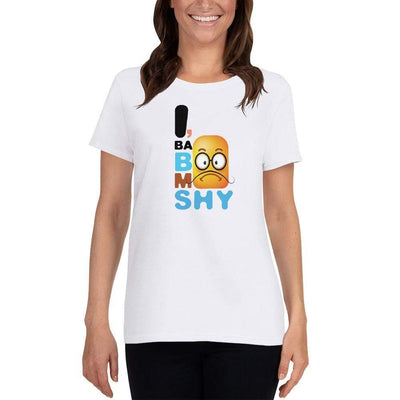 White / S Bengali Heavy Cotton Short Sleeve T-Shirt -I, Ba Boo Mo Shy