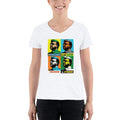 White / S Bengali Lightweight V-Neck T-Shirt - Netaji