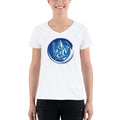 White / S Bengali Lightweight V-Neck T-Shirt - Om