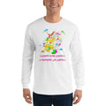 White / S Bengali Ultra Cotton Long Sleeve T-Shirt - Khol Dwar Khol- Laglo Je Dol