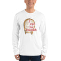 White / S Bengali Unisex Fine Jersey Long Sleeve T-Shirt -" Eso He Baishakh"