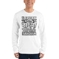 White / S Bengali Unisex Fine Jersey Long Sleeve T-Shirt - I speak Sarcasm - Grunge