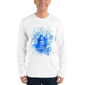 White / S Bengali Unisex Fine Jersey Long Sleeve T-Shirt - Om Namah Shivay-03