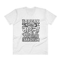 White / S Bengali Unisex Short Sleeve V-Neck Jersey Tee - I speak Sarcasm - Grunge