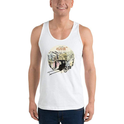 White / XS Bengali Fine Jersey Tank Top Unisex - Amar Kolkata-Rickshow