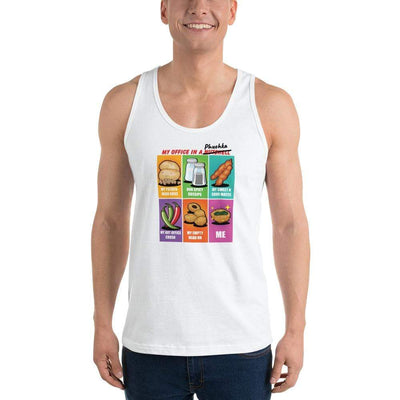 White / XS Bengali Fine Jersey Tank Top Unisex - Office Phuchka