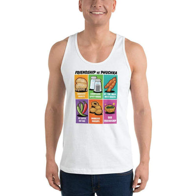 White / XS Bengali Fine Jersey Tank Top Unisex - Phuchka and Friends